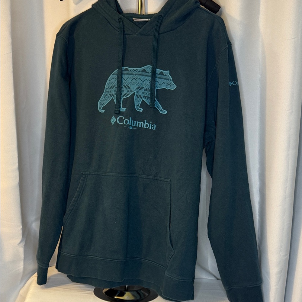 Columbia Men's Teal Bear Graphic Hoodie